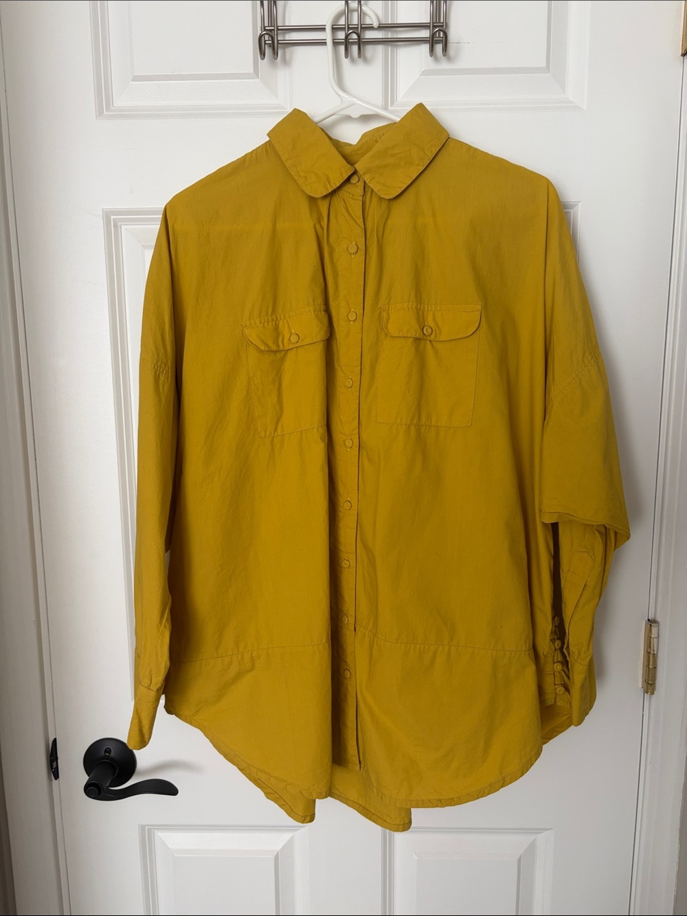 Mirth Kyoto Button-Down Shirt in Yellow Size L